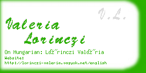 valeria lorinczi business card